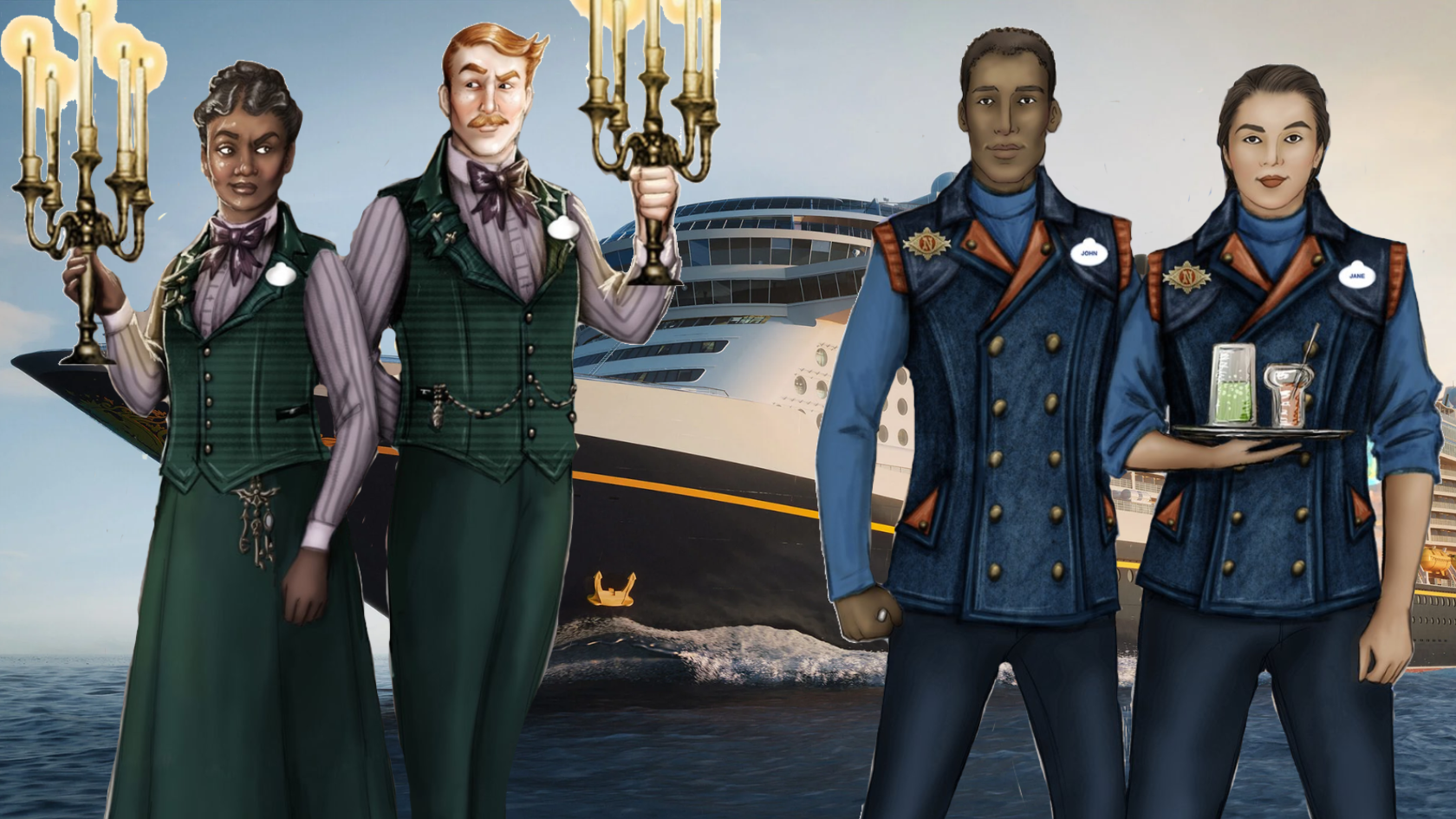 Disney Cruise Line Unveils New Crew Costumes for the Disney Treasure