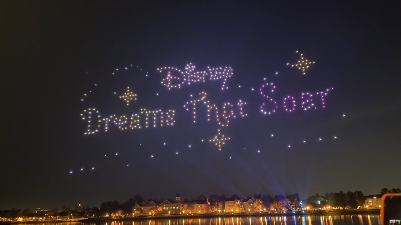 Disney Springs Packed for Premier of "Dreams That Soar" Drone Show