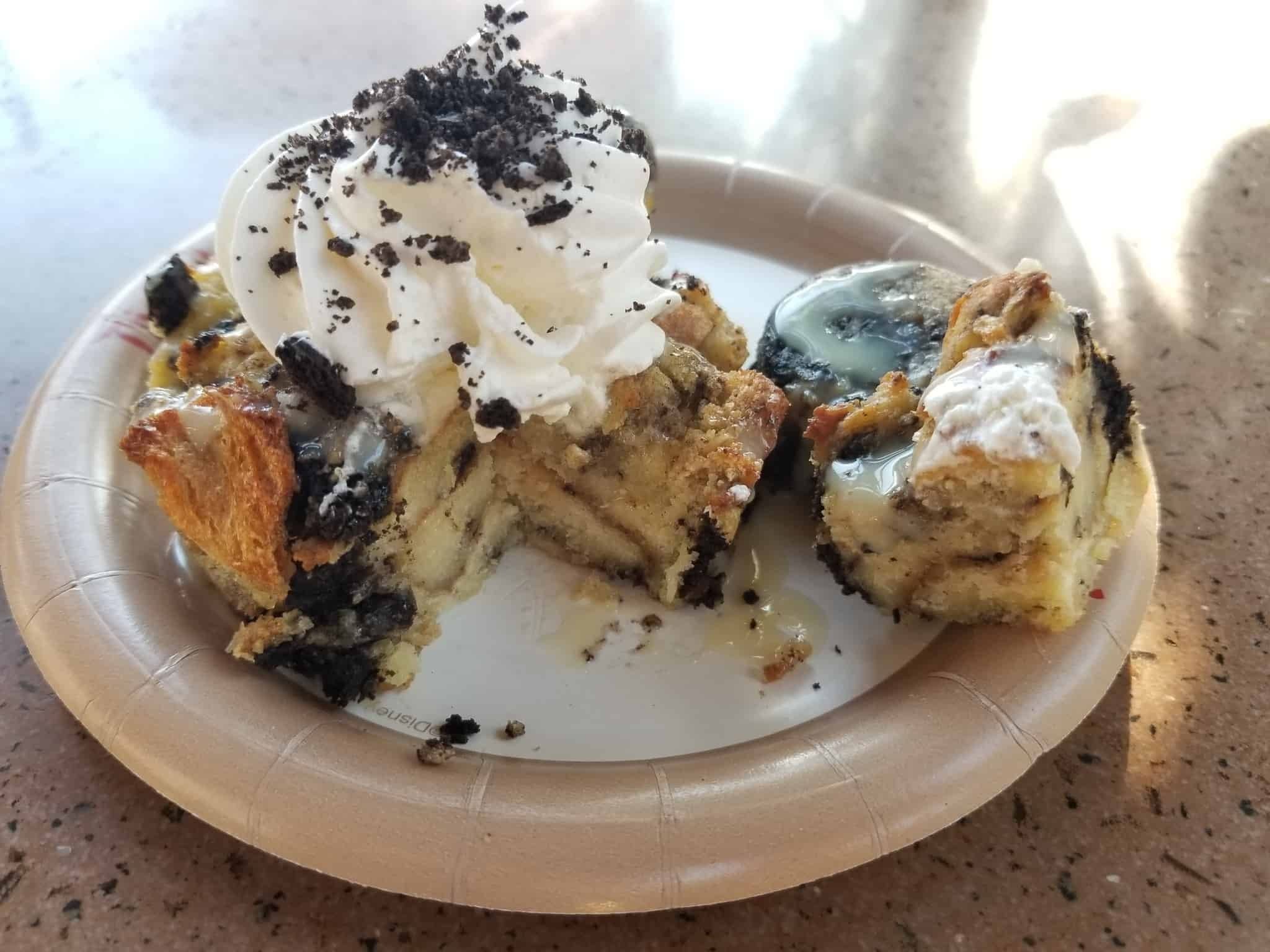 Cookies and Cream Bread Pudding at Disneyland Resort