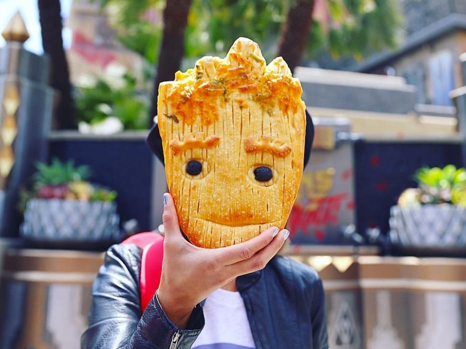 Groot shaped bread at Disneyland Resort