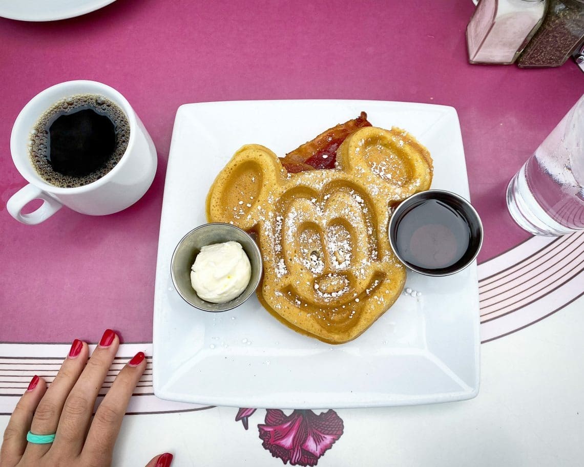 Mickey Mouse Pancakes at Carnation Café